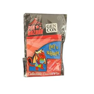 Gen Con 2024 Dragon Lets Shop Enamel Rare Pin